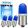 SOFOC BA9S T4W LED Bulb 12V per Luce di Stato Flipper Macchina Arcade Apparecchiatura Industriale Indicatore Elettrodomestico Luce di Sfondo Blu 4Pezzi