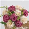 CARMOTTER 10 ortensie artificiali, 33 cm, fiori finti in seta, per decorazione di matrimoni, bouquet realistico con design realistico, decorazione per casa e giardino (rosa rossa)
