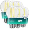 Linkind Lampadina Vintage, E27 Ultra Efficiente, 7,2 W = 100 W, Luce Bianca Calda 2700 K, Classe Energetica A, Non Dimmerabile, 1521 Lumen, Lampadina Edison A60, Pacco da 6