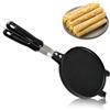 Mimdixy Stampo antiaderente per waffle, in lega di alluminio, per realizzare rotoli di uova e gelato, con manico lungo, strumento da cucina per la preparazione di dessert, stampo per fai da te, fatto in casa