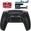 eXtremeRate Rise Plus Max RMB Tasti Aggiuntivi per ps5 Controller BDM-010/020,Palette Posteriori Metallo Clicky Trigger Stop Back Button Remap Kit per ps5 Joystick-Senza Controller-Nero
