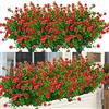ArtBloom 6 fasci di fiori artificiali per esterni, resistenti ai raggi UV, piante finte in plastica per interni ed esterni, piante da appendere, giardino, portico, finestra, casa, matrimonio, casa