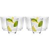 Glasmark KROSNO 1992 Bicchieri per Acqua, Succhi e Cocktail 330 ml - Set da 6 Pezzi - Trasparenti, Rigati - Set di Bicchieri Bassi per la Casa e la Ristorazione (Confezione da 2)