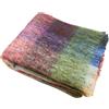 Biddy Murphy Coperta in vero mohair irlandese angora e lana importata dall'Irlanda, 182,9 x 137,2 cm, stile celtico tradizionale, super morbida al tatto e calda, a quadretti, multicolore