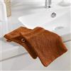 Douceur d'Intérieur, 2 guanti da bagno (15 x 21 cm) tenerezza caramello, spugna tinta unita 100% cotone