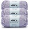 Caron All Day Cotton - 3 confezioni da 170 m/99,8 g malva 100% filato di cotone mercerizzato