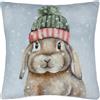 furn. Evans Winter Rabbit Cuscino Imbottito Piume (Multi - 43x43cm)
