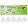 GY Lampadine GU10 LED, 4.9W (equivalenti a 80W), 790 Lumen, 4000K Bianco Neutro, Risparmio Energetico LED GU10, Lunga Durata, Basso Consumo, 120° Angolo del Fascio,Non Dimmerabile, 5 pezzi