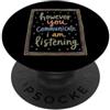 Teacher & Classroom Co. Messaggio di supporto per l'ascolto della consapevolezza ASL colorato PopSockets PopGrip Adesivo