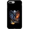 Vintage Stambecco Alpino Regalo Custodia per iPhone 7 Plus/8 Plus Mystical Stambecco Alpino Luna Piena Mountain Art