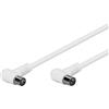 Goobay 67355 3.5m IEC IEC White coaxial cable - Coaxial Cables (IEC, IEC, 3.5 m, Male/Female, White, 75 Ω)