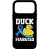 Diabetic Gifts Women Men Diabetes Awaren Custodia per iPhone 17 Pro Max Tipo 1 Diabete Anatra Fiabetes T1D Consapevolezza