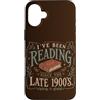 Librarian Reading Days Custodia per iPhone 16 Plus Lettore divertente per gli amanti dei libri dalla fine del 1900