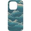 PM-Artistic Custodia per iPhone 15 Pro Sea Ocean Waves Pattern senza bordi Design 1