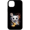 Vintage Ermellino Regalo Custodia per iPhone 14 Plus Mystical Ermellino Luna Piena Woodland Art