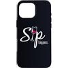 Funny Humor Sarcastic Wine Fan Lovers Gi Custodia per iPhone 16 Pro Max Sip Happens - Design sarcastico per appassionati di vino