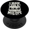 Retro Cassette Mixtape designs Ti ho fatto un mixtape Retro Cassette Music PopSockets PopGrip Adesivo