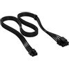 CORSAIR Elite Premium Type 5 con Guaina Individuale cavi alimentatore EPS/ATX12V (4+4) a 8 Pin - Guaina in paracord a tripla maglia, compatibile con PSU Corsair Type 5 - Nero