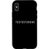 Testosterone Lover / Elegant Alternative Custodia per iPhone X/XS Testosterone Lover Classic Font/Guaritore/Terapista Design