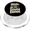 Essential Uncle Family designs Uncle Elemento Essenziale Divertente Un Atom PopSockets PopGrip per MagSafe