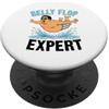 Belly Flop Champion Pool Fun Belly Flop Expert - Piscina divertente PopSockets PopGrip Adesivo