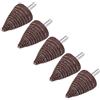 sourcing map 30 mm a forma di cono abrasivo ruota a falda 1/4gambo per sbavatura levigatura lucidatura 120 grane, 5 pezzi