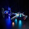 BrickBling Kit di illuminazione LED compatibile LEGO TIE Fighter & X-Wing Mash-Up (75393) con controllo della luce