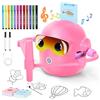 Charmofun Robot che Disegna per Bambini, Robot Disegno on 100 Cartoline, Robottino Giocattolo per Apprendimento Precoce, Robots Interattivo Vocale per Bambino Bambina dai 3 Anni in su (Rosa-2)