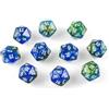 QUTHZZHY Set di dadi poliedrici D20, 10 dadi da gioco DND