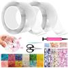 Noaxylic 30 Pezzi Nano Tape Bubble Kit,Nano Tape Bubble Kit Lavoretti Creativi per Bambini, Bubbles DIY Craft Kits con Nanos Tapes,Adesivi, Forbici, per Ragazze e Ragazzi, Feste