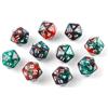 QUTHZZHY Set di dadi poliedrici D20, 10 dadi da gioco DND