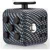 Yetech Cubo Antistress Nero, Ansia Relief Giocattoli con 6 Diverse funzioni, Fidget Toy Giocattolo con Le Dita, Regalo per Adulti Bambini Adolescenti