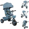 LANTUS Triciclo bambini con para, Draisienne bicicletta per bambini a partire da 1 anno, giocattolo per bicicletta per bambini 5 anni, 9 mesi, per ragazzi e ragazze, come regalo di compleanno, 100 x 75 x 50