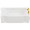 Tapallmy Mini vasca da bagno 1:12 Vasca da bagno per casa delle bambole in ceramica, ideale per oggetti da collezione per il delle bambole e decorazioni creative, bianco
