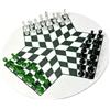 Generic Set di Scacchi per Tre Giocatori Gioco di Strategia Classico Portatile per la Famiglia e gli Amici Giocattolo Educativo Dimensioni 35 Cm con Pezzi di Plastica (Griglia bianca verde (pezzi
