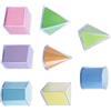 MagiDeal 8 blocchi di forme geometriche trasparenti, giocattolo a forma di matematica dei Montessori Kit didattico per bambini, bambini piccoli