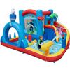 GIANTEX Castello Gonfiabile 8 in 1 per Bambini dai 3 ai 12 Anni, Parco Giochi Gonfiabile con Scivolo e Piscina, Canestro Basket, Cannone ad Acqua, Sacco da Boxe, Trampolino (Senza ventilatore)