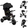 LANTUS Triciclo bambini con para, Draisienne bicicletta per bambini a partire da 1 anno, giocattolo per bicicletta per bambini 5 anni, 9 mesi, per ragazzi e ragazze, come regalo di compleanno, 100 x 75 x 50