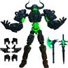 Starnearby Titan 13 Action Figure, Assemblaggio Completato 3D Stampato Skull Warrior T13 Robot mobile multi-snodato con articolazione completa, Lucky 13 Dummy 13 (verde)