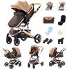 GLOKID Passeggini 3 in 1 cittadini passeggini combinati Passeggino triciclo Baby Walker Passeggino Alto Paesaggio Passeggini pieghevoli Trolley Baby Carrozzina per 0-36 (Kaki)…