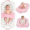Asstikoo Sdraio 3 in 1 per neonati, portatile da 0 a 24 mesi, cuscino pieghevole e supporto per seggiolino, rivestimento rimovibile in 100% cotone e velluto, double face, ideale come regalo per