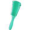Hidyliu Spazzola Districante a 8 File Spazzola Massaggio Ergonomica per Capelli Ricci Design in Plastica Portatile 9,6x2,2 Pollici (Verde)