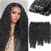 Romface Brasiliana Burmese Kinky Curly Bundles Human Hair Capelli Umani Ricci Brasiliani 16 16 16 Pollici Extension Capelli Veri Curly Weave Hair Bundles for Women Naturale Colore Nero