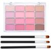 Korechain 16 Colori Palette Ombretti Rosa, Set Make Up Professionale con Colori Opachi e Shimmer con 3 Pennello per Ombretto, Alta Pigmentazione, Lunga Durata e Facile da Sfumare per Trucchi Donna