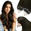 YoungSee Extension con microring in capelli veri Remy, colore marrone moka, 40 cm, 50 g, 50 ciocche, 4A