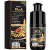 Wootapson Hair Dye Shampoo, 10 In 1 Shampoo Istantaneo per Capelli,Copre i capelli bianchi, colora in modo uniforme durante il lavaggio, donando un effetto naturale-Black-100ML