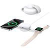 Anker MagGo Caricatore Wireless iPhone 3 in 1 15W, Compatibile con MagSafe, certificato Qi2, Pieghevole e Portatile per iPhone 16/15/14/13 AirPods, Apple Watch e altro (caricatore USB-C incluso)