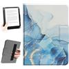 HoYiXi Universale La Custodia per eReader da 6,8",7", Compatibile con Kindle Paperwhite, Colorsoft, Kobo, PocketBook, Tolino e Sony. corda a mano elastica Case per 6"-7"eReader,Dali Blue