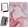 HoYiXi Universale La Custodia per eReader da 6,8",7", Compatibile con Kindle Paperwhite, Colorsoft, Kobo, PocketBook, Tolino e Sony. corda a mano elastica Case per 6"-7"eReader,Dali rosa