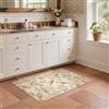BEIMO Tappeto Boho per Interni 60x90 cm, Vintage Lavabile, Piccoli Orientali Antiscivolo per Porta d'Ingresso, Corridoio, Cucina, Beige Floreale